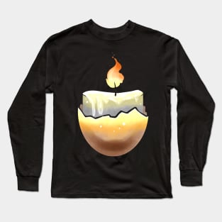 Candle Burning In An Egg Shell For Easter Long Sleeve T-Shirt